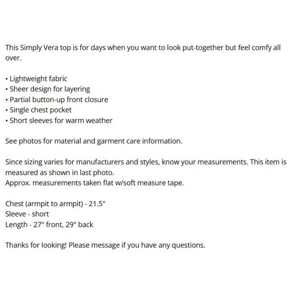 Vera Wang Blouse Womens Size Large Sheer Purple Cap Sleeve Popover Top Work - Picture 9 of 10